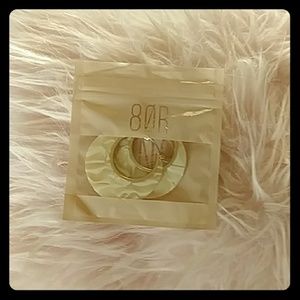 8ØR Faux gold,pearl earrings